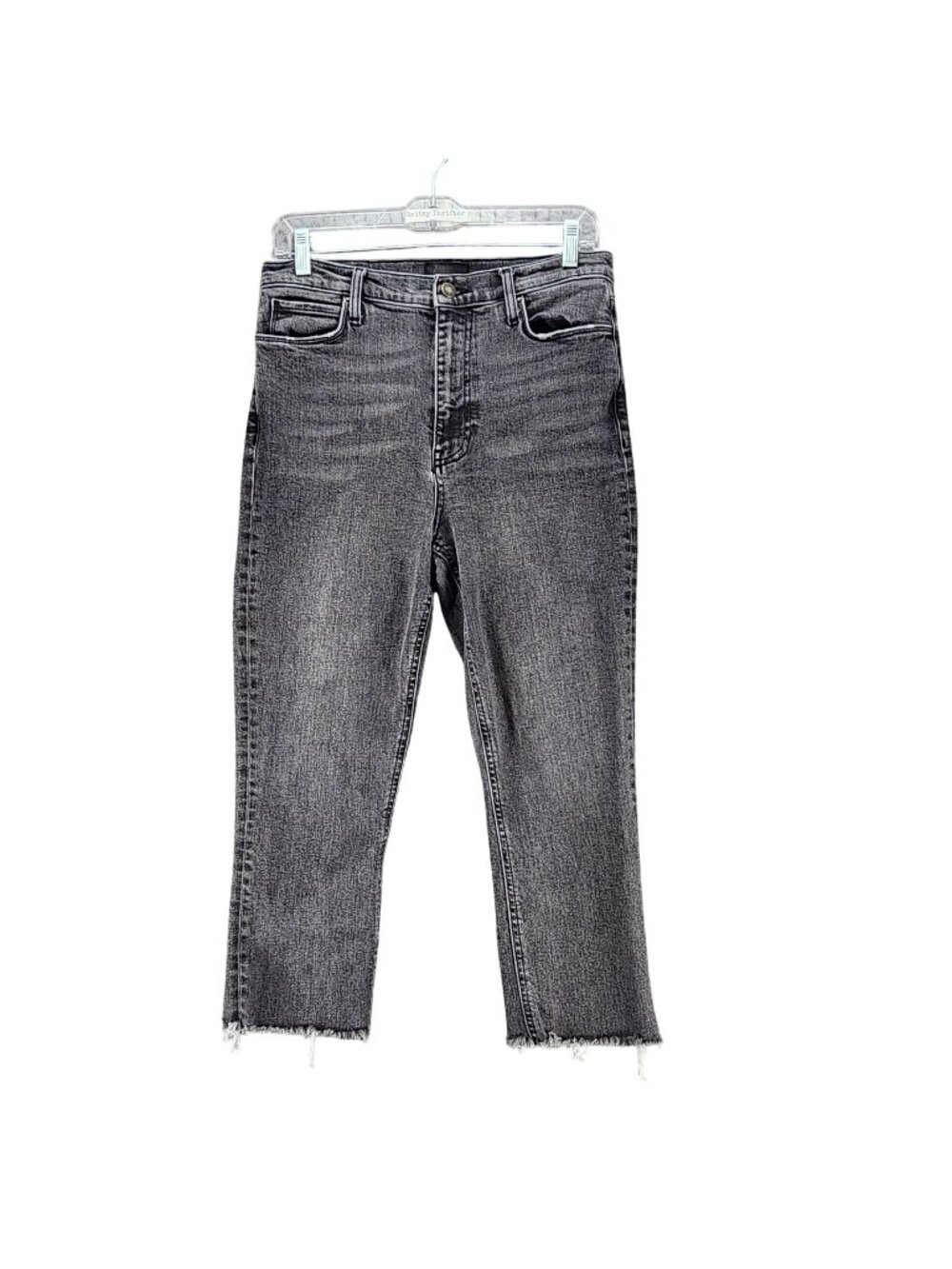 D. STLD Jeans Womens 29 Short Gray Stretch High Rise Crop *GUC*